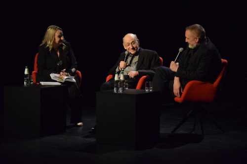 3-copy Ks. prof. Michał Heller i Wojciech Bonowicz - rozmowa i promocja książki "Siedem ważnych słów"