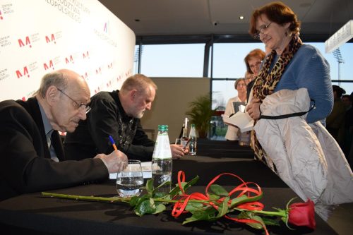 dsc-7046-copy Ks. prof. Michał Heller i Wojciech Bonowicz - rozmowa i promocja książki "Siedem ważnych słów"