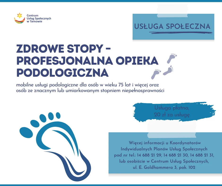 Zadbaj o zdrowie stóp bez wychodzenia z domu – skorzystaj z usług podologicznych CUS w Tarnowie