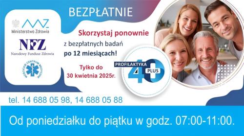 Profilaktyka40plus To już ostatni dzwonek dla bezpłatnych badań w Mościckim Centrum Medycznym